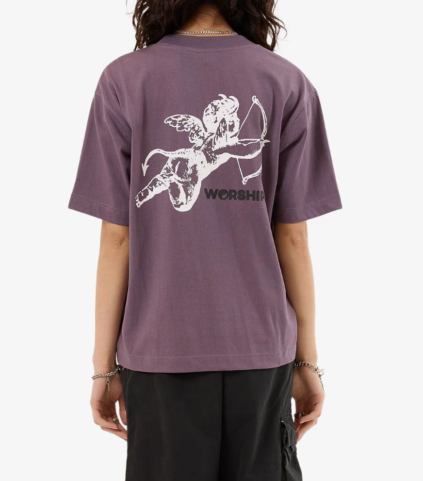WORSHIP LADIES CHERUB SS TEE - PURPLE REIGN