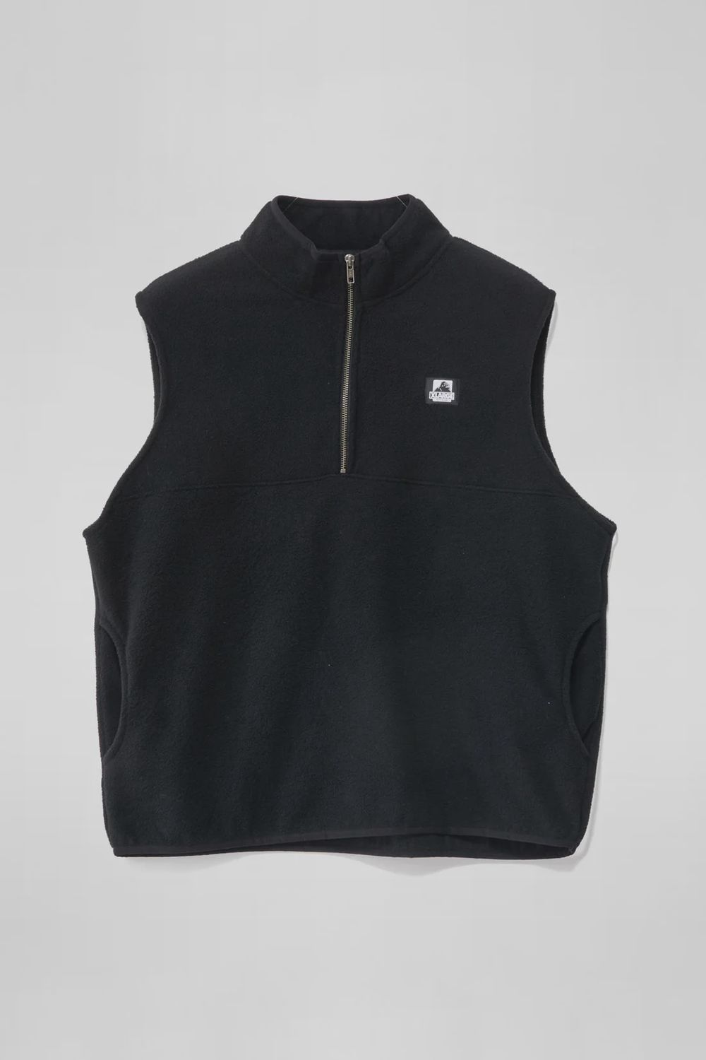 XLARGE MENS HALF ZIP VEST - BLACK