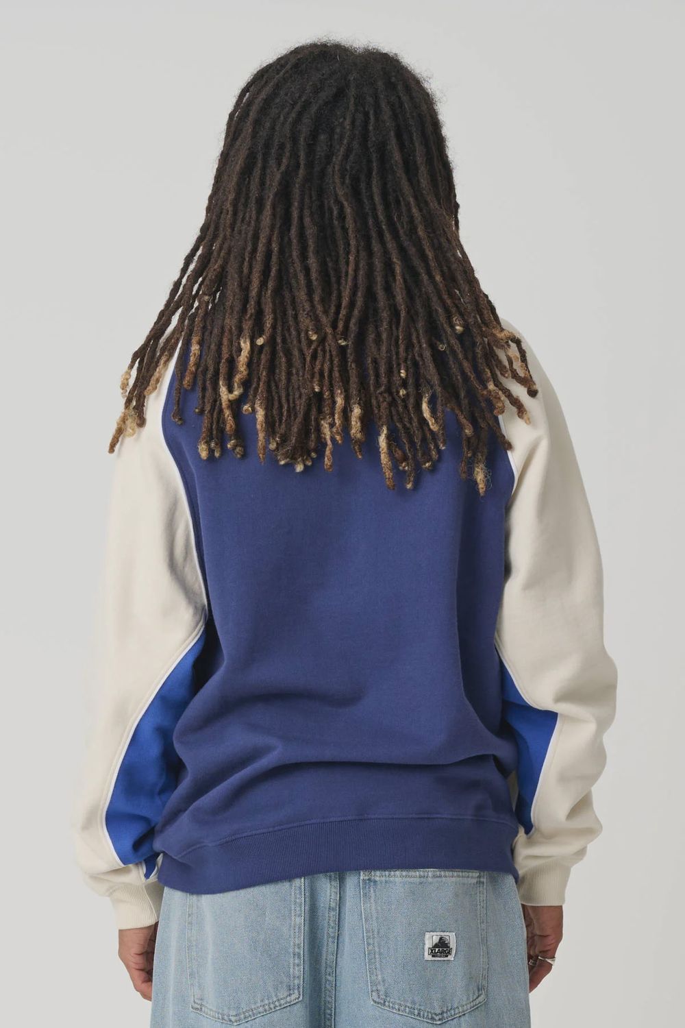 X-LARGE MENS BASEBALL RAGLAN CREW - NAVY