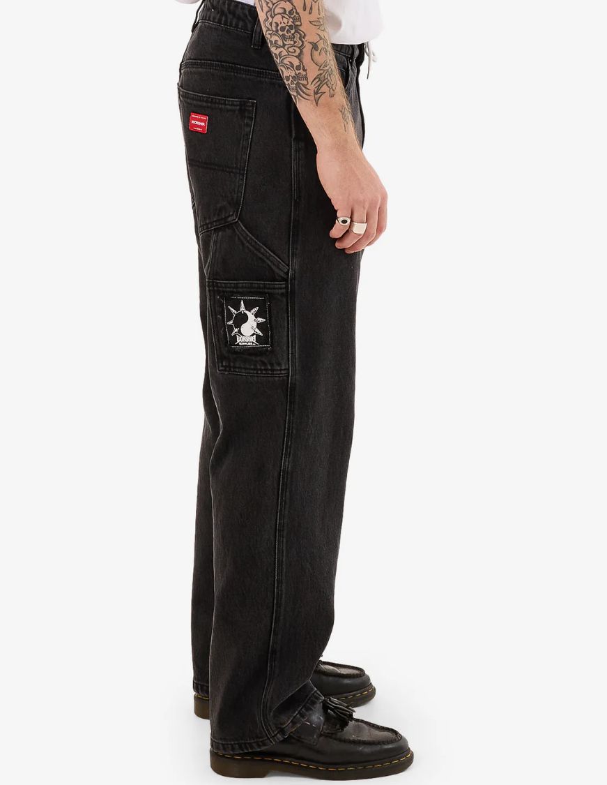 WORSHIP MENS NUCLEAR CARPENTER JEAN - USED BLACK
