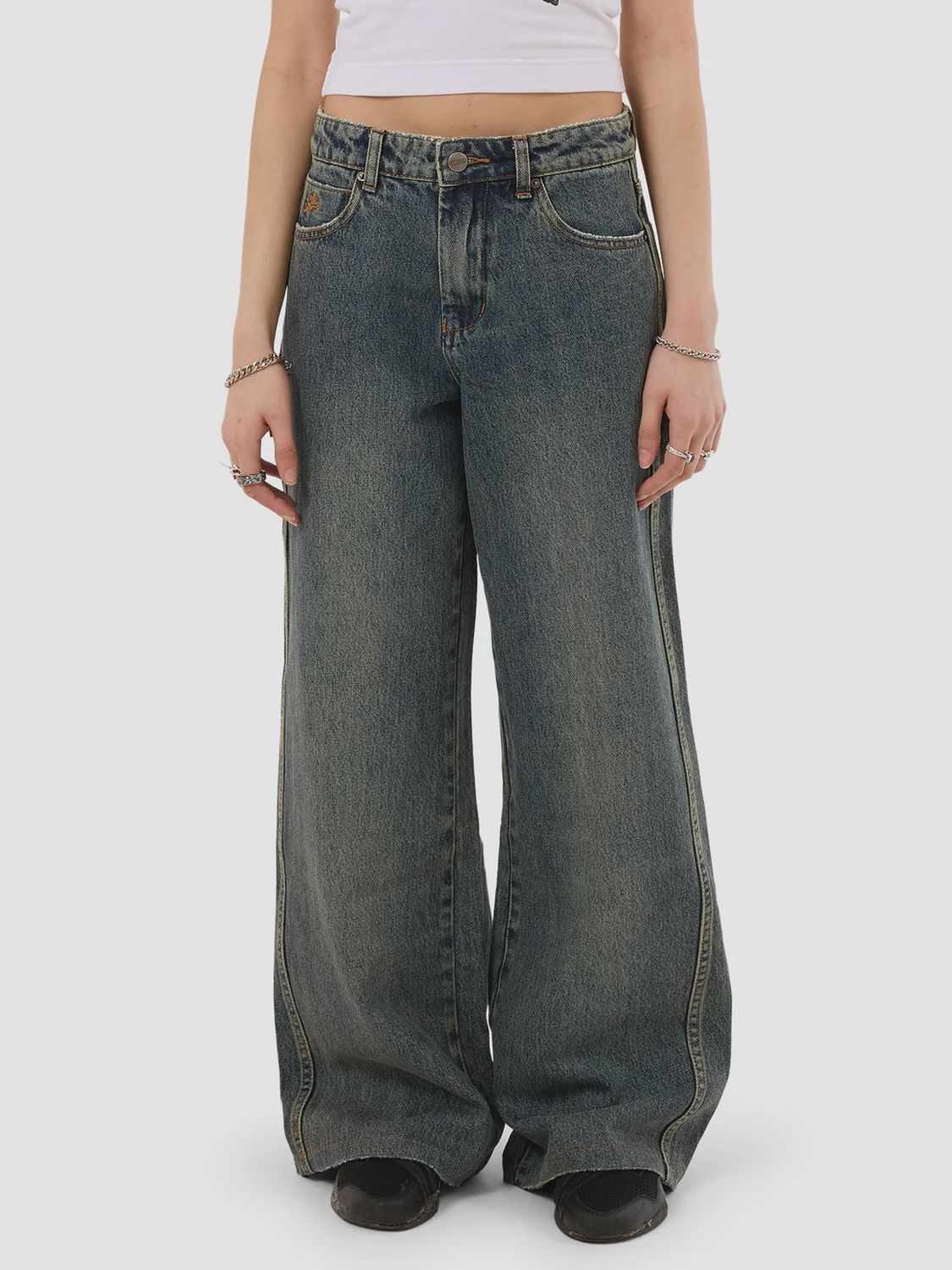 WORSHIP LADIES SWEEPER JEAN - BLUE HAZE
