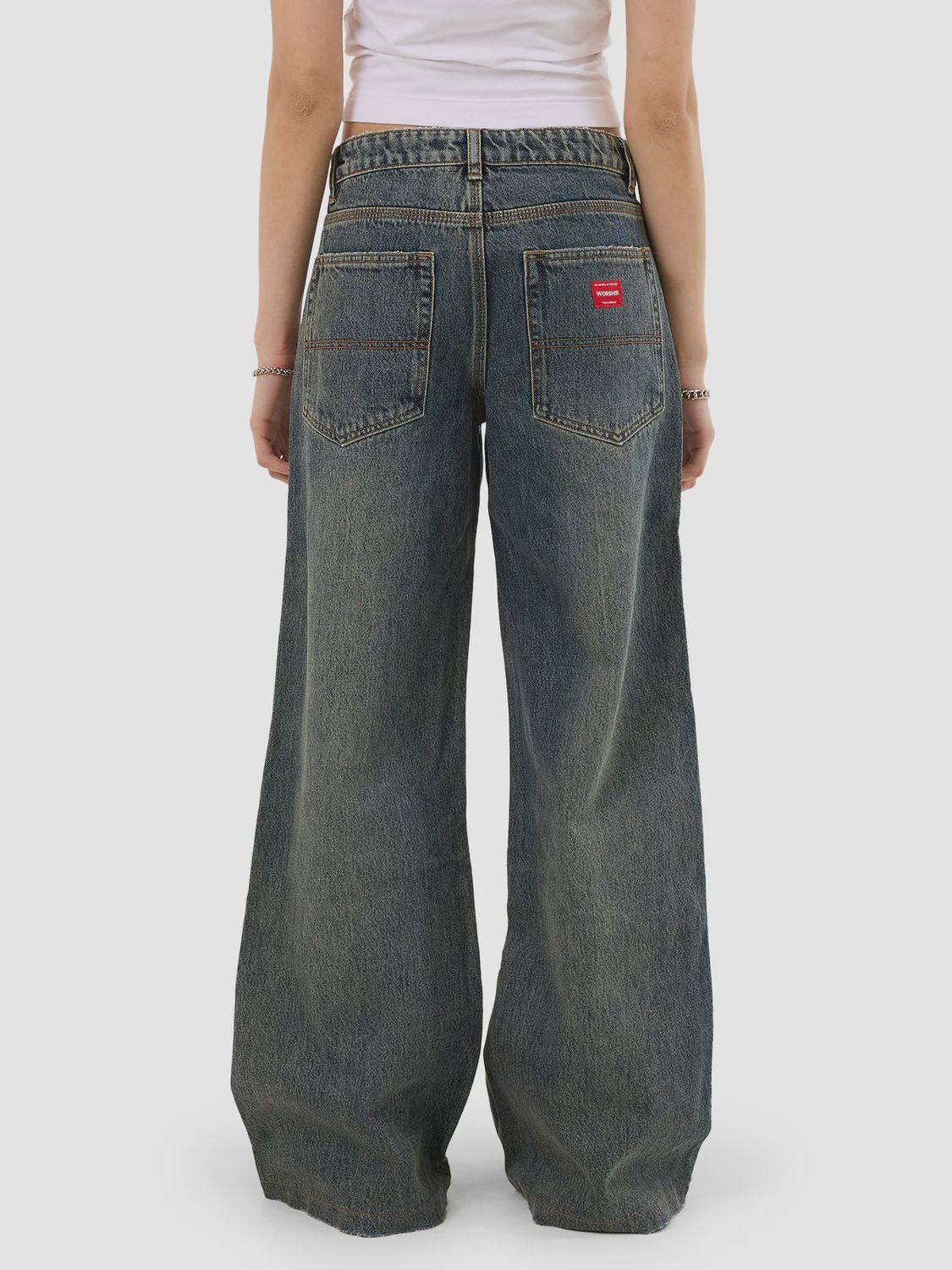 WORSHIP LADIES SWEEPER JEAN - BLUE HAZE