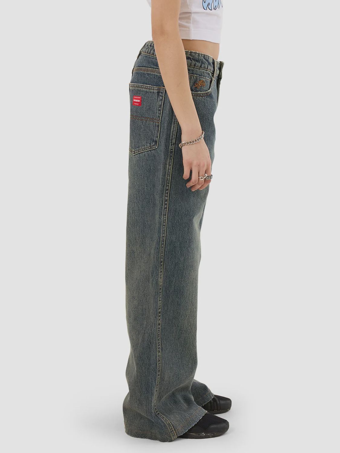 WORSHIP LADIES SWEEPER JEAN - BLUE HAZE