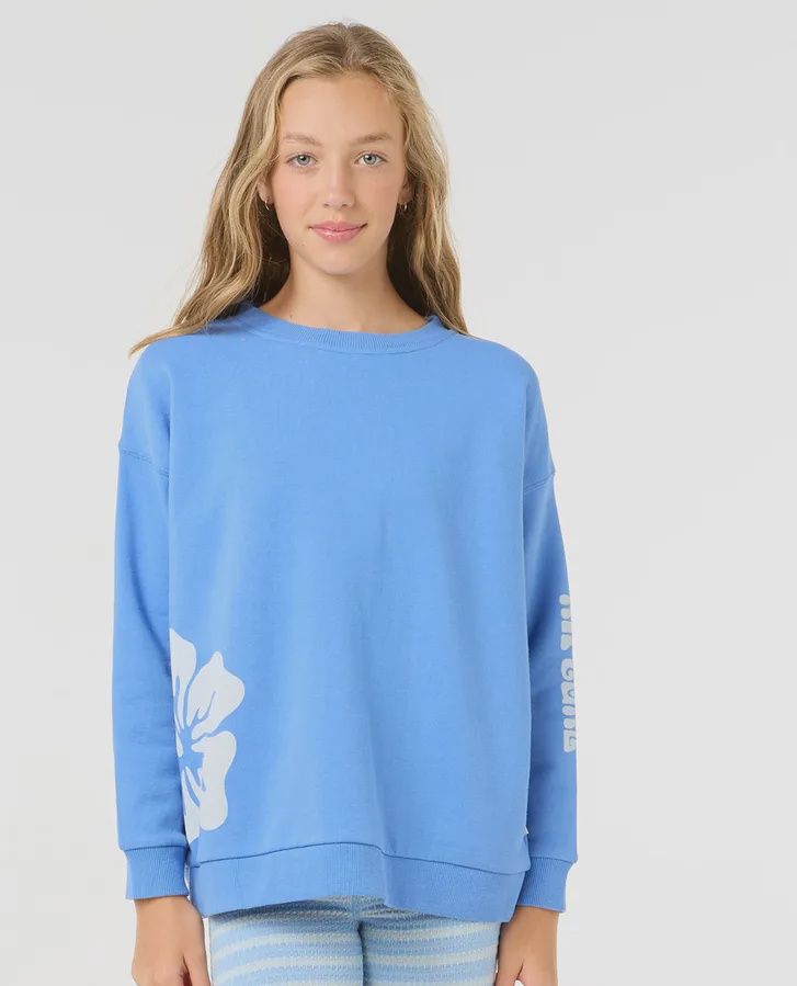 RIPCURL TEEN GIRLS BLISS CREW - BLUE