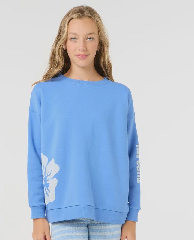 RIPCURL TEEN GIRLS BLISS CREW - BLUE