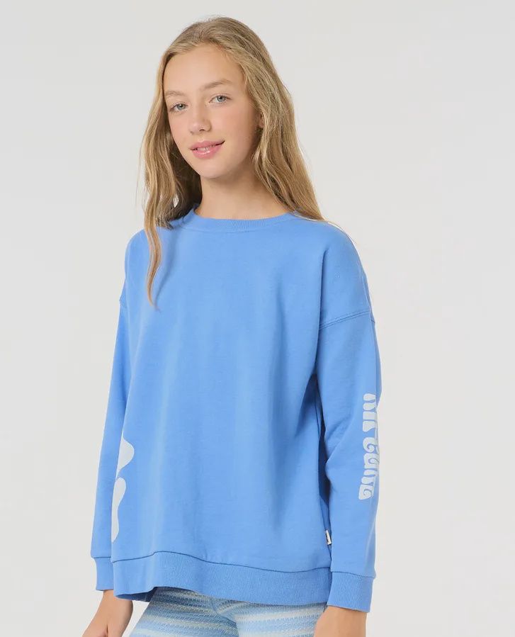 RIP CURL TEEN GIRLS BLISS CREW - BLUE