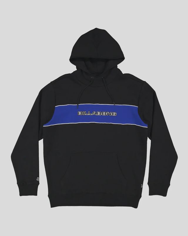 BILLABONG MENS BRACKET WAVE POP HOOD - BLACK