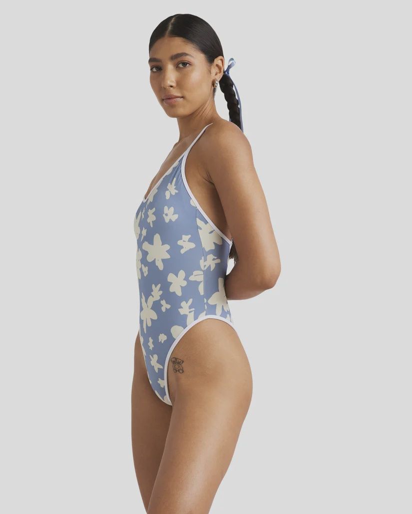 RVCA LADIES FLEUR SWIM ONE PIECE - CORONET BLUE