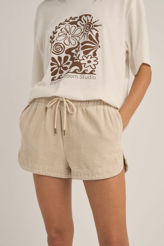 RHYTHM LADIES MAZZY CORDUROY SHORT - SAND