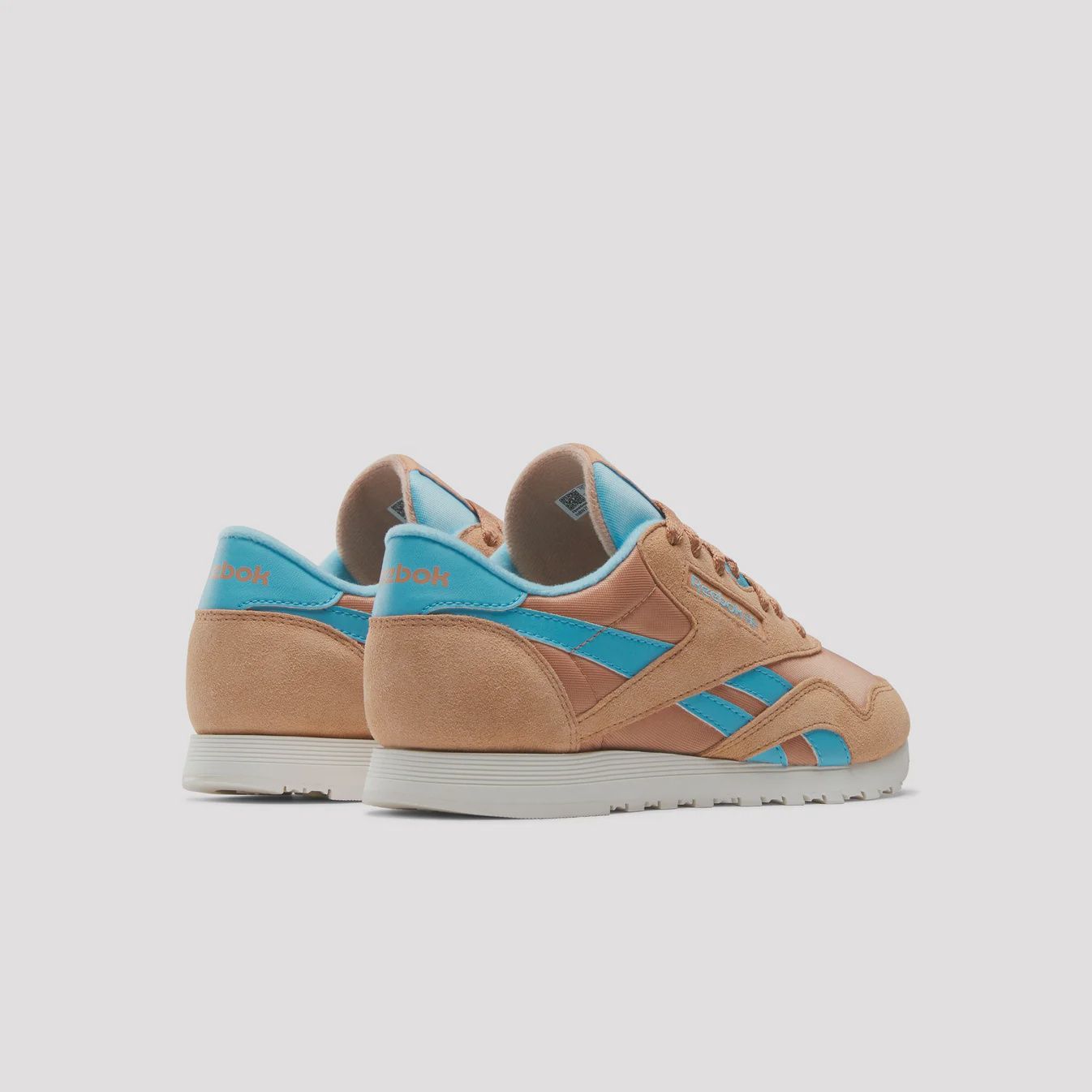 REEBOK LADIES CL NYLON SHOE - CLAY/DIGITAL BLUE/CHALK