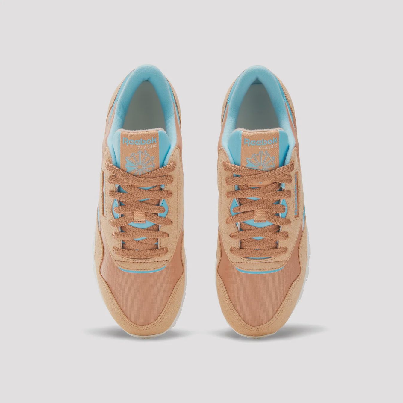 REEBOK LADIES CL NYLON SHOE - CLAY/DIGITAL BLUE/CHALK