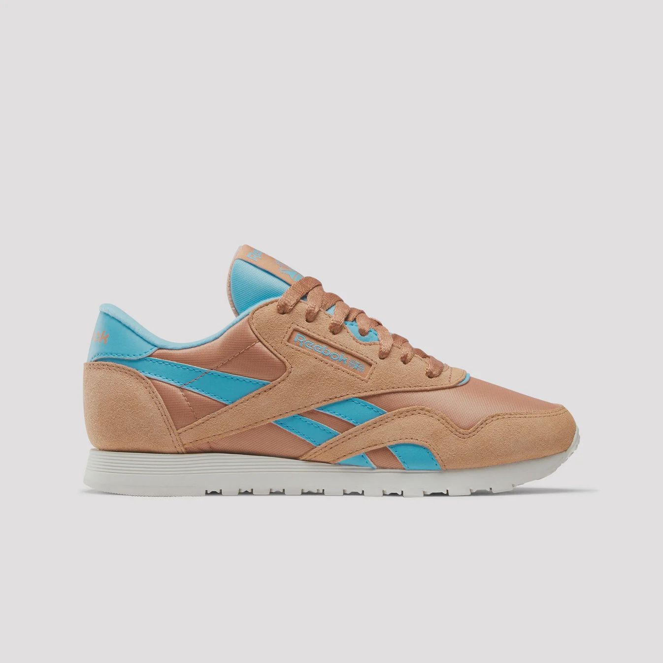 REEBOK LADIES CL NYLON SHOE - CLAY/DIGITAL BLUE/CHALK