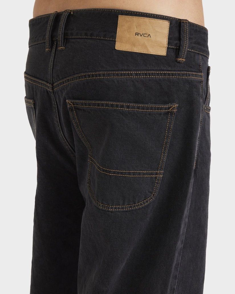 RVCA MENS SKATE DENIM PANT - BLACK RINSE
