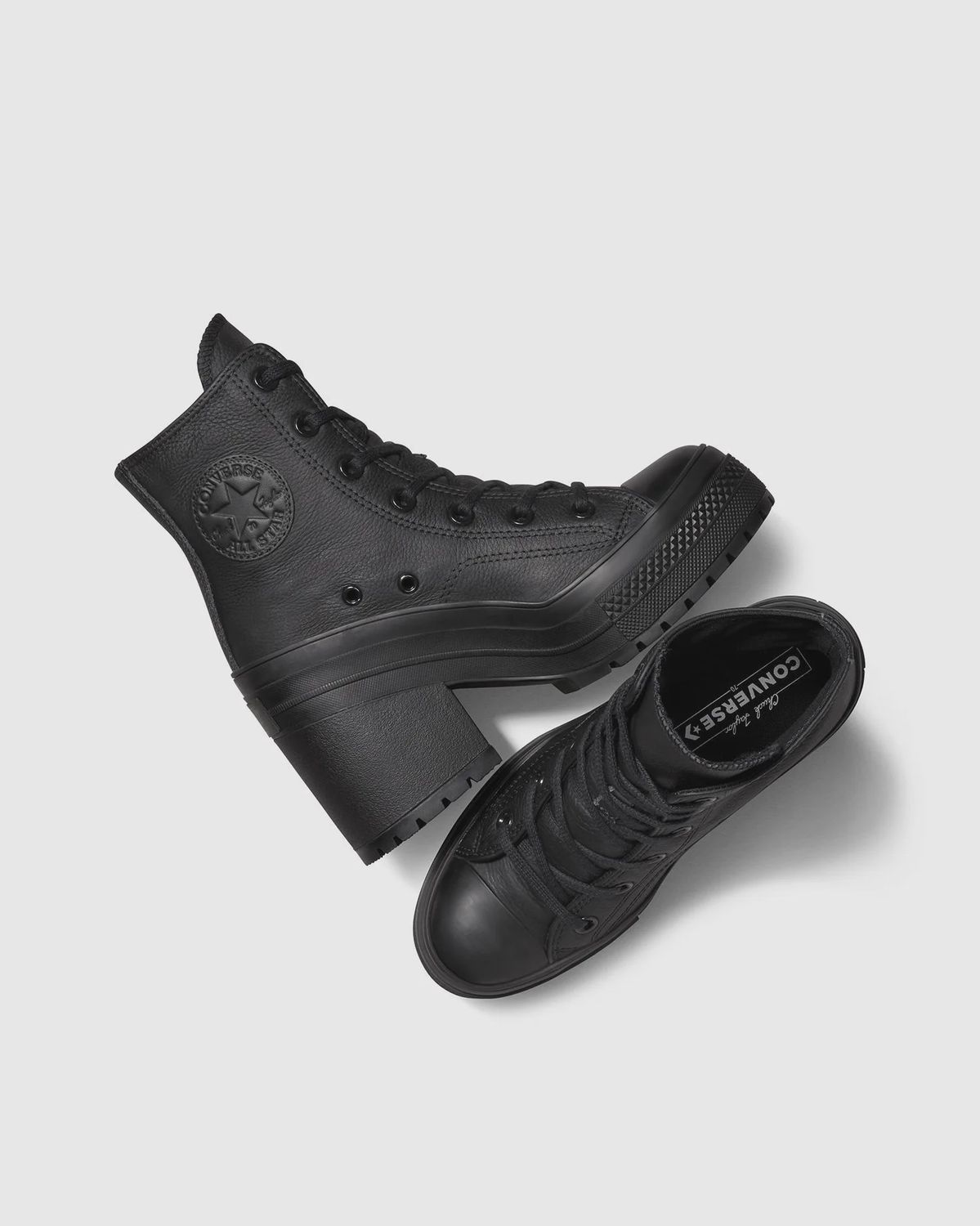 CONVERSE LADIES CT 70 DE LUXE HEEL HI - BLACK/BLACK/BLACK