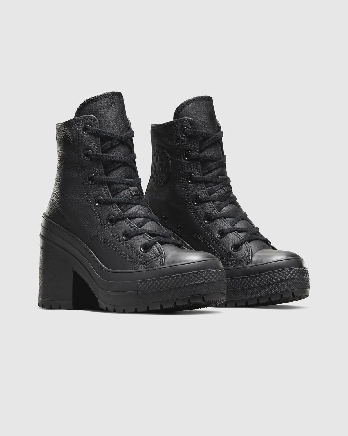 CONVERSE LADIES CT 70 DE LUXE HEEL HI - BLACK/BLACK/BLACK