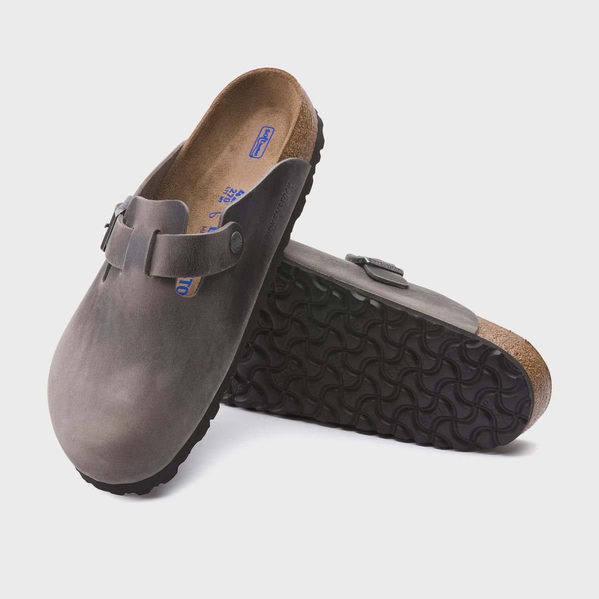 BIRKENSTOCK BOSTON SFB REGULAR- IRON OILED LEATHER