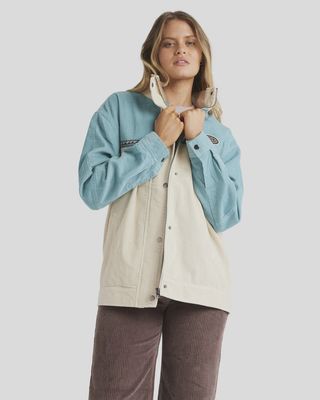 BILLABONG WOMENS SET THE WAVE JACKET - MISTY BLUE