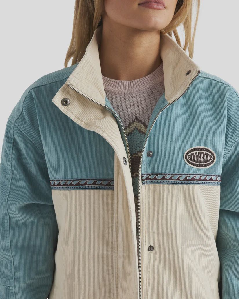 BILLABONG WOMENS SET THE WAVE JACKET - MISTY BLUE