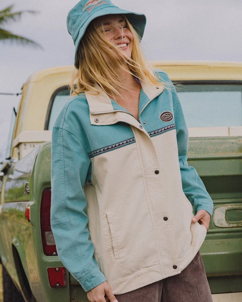 BILLABONG WOMENS SET THE WAVE JACKET - MISTY BLUE