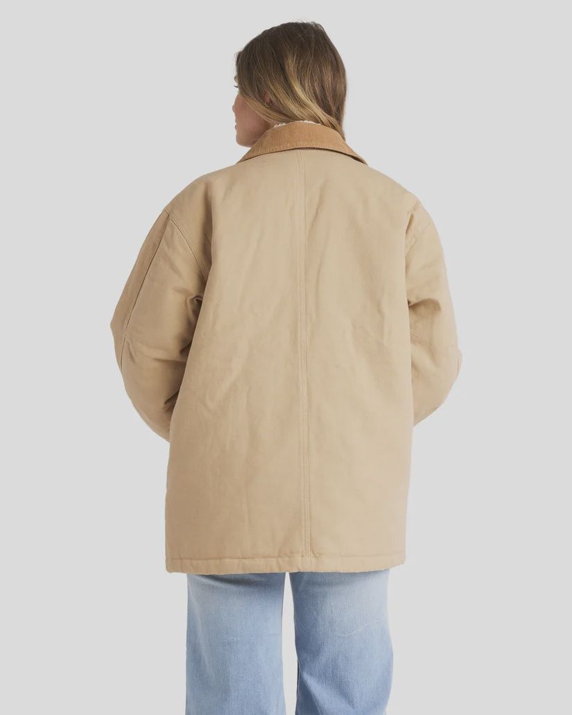 BILLABONG WOMENS BRING THE VIBES JACKET - KHAKI