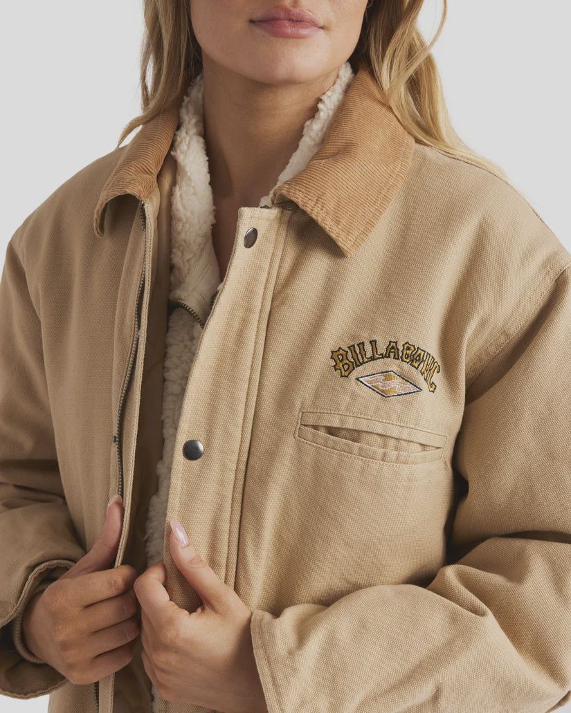 BILLABONG WOMENS BRING THE VIBES JACKET - KHAKI