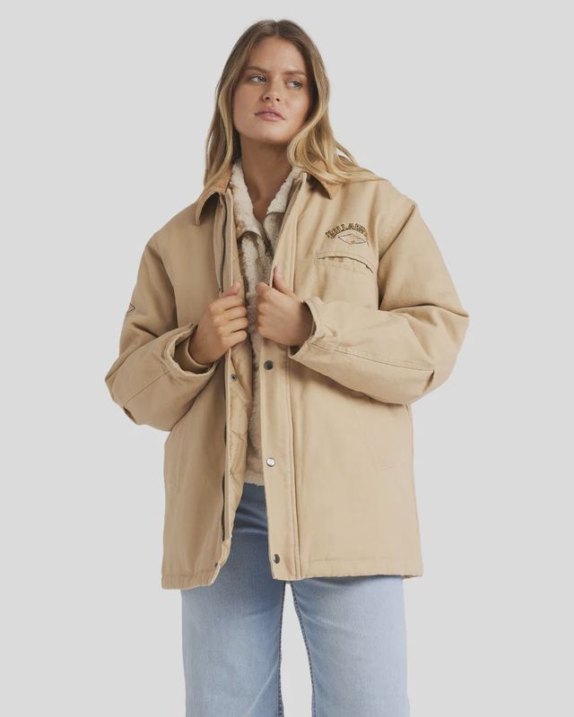 BILLABONG WOMENS BRING THE VIBES JACKET - KHAKI