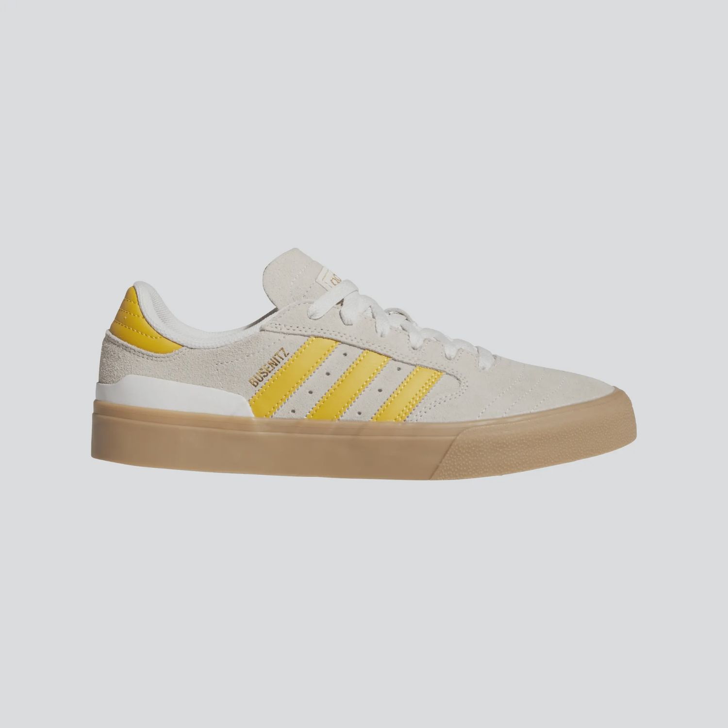 ADIDAS MENS BUSENITZ VULC II - CRYSTAL WHITE/YELLOW/GUM