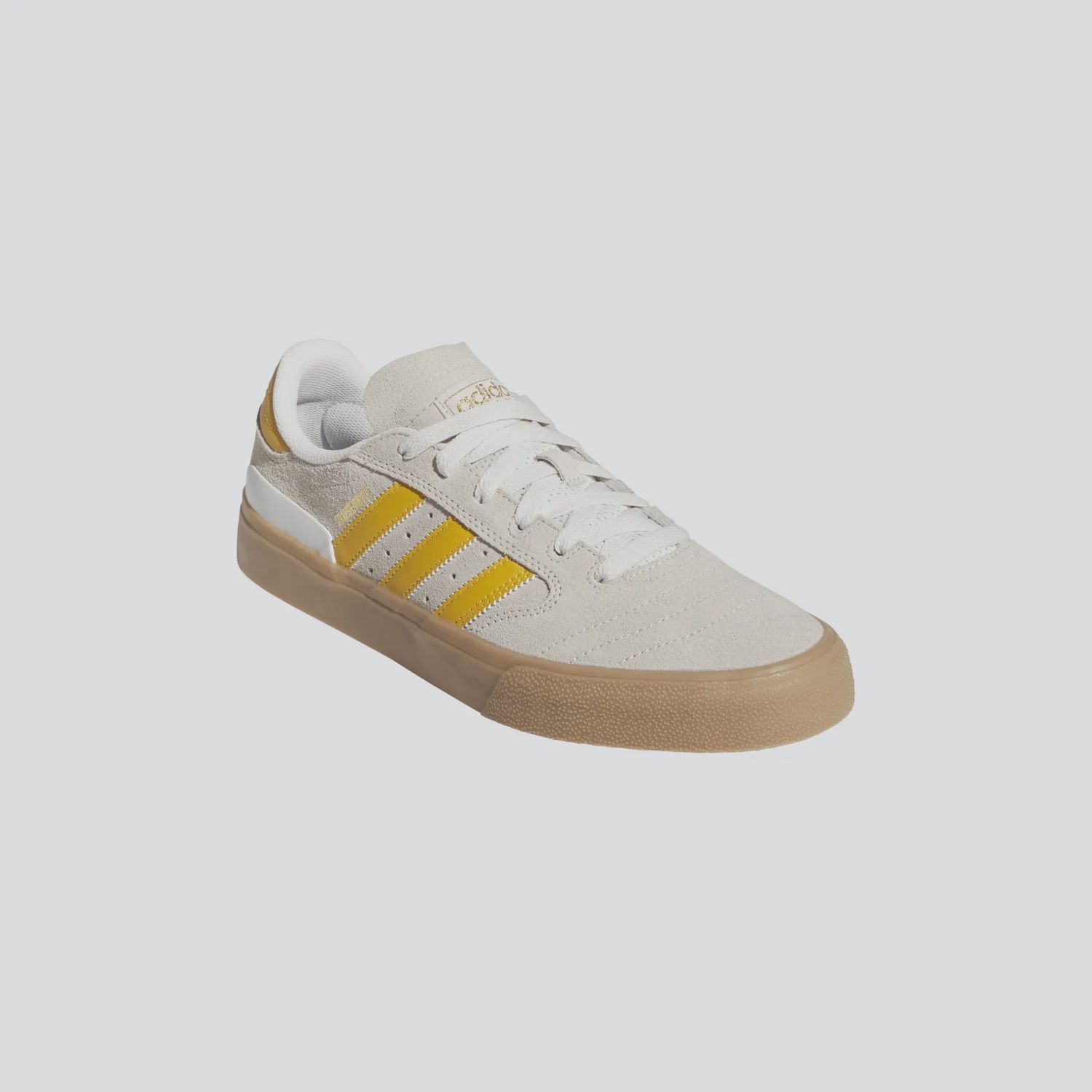 ADIDAS MENS BUSENITZ VULC II - CRYSTAL WHITE/YELLOW/GUM