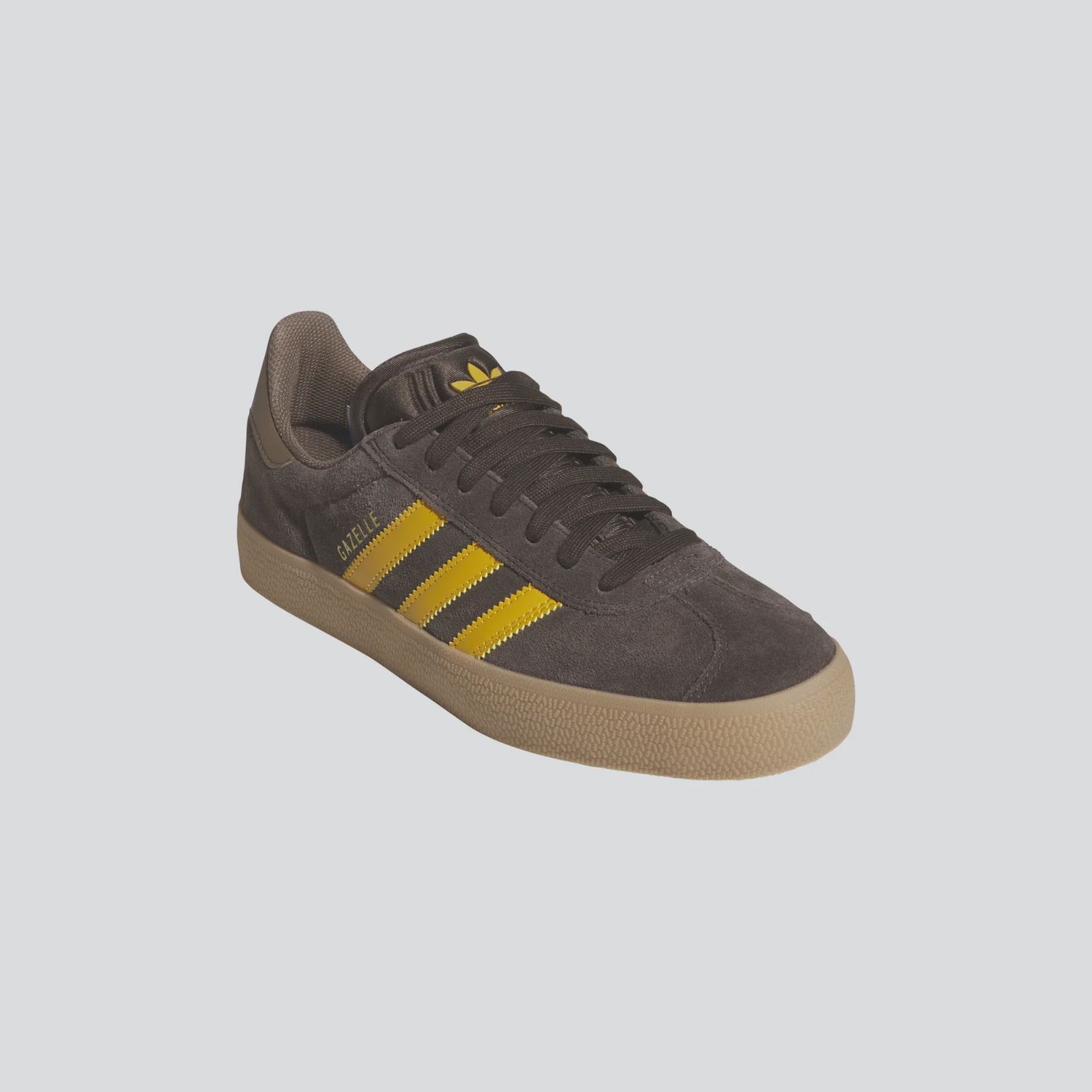 ADIDAS UNISEX GAZELLE ADV  SHOE -  DARK BROWN/YELLOW/EARTH