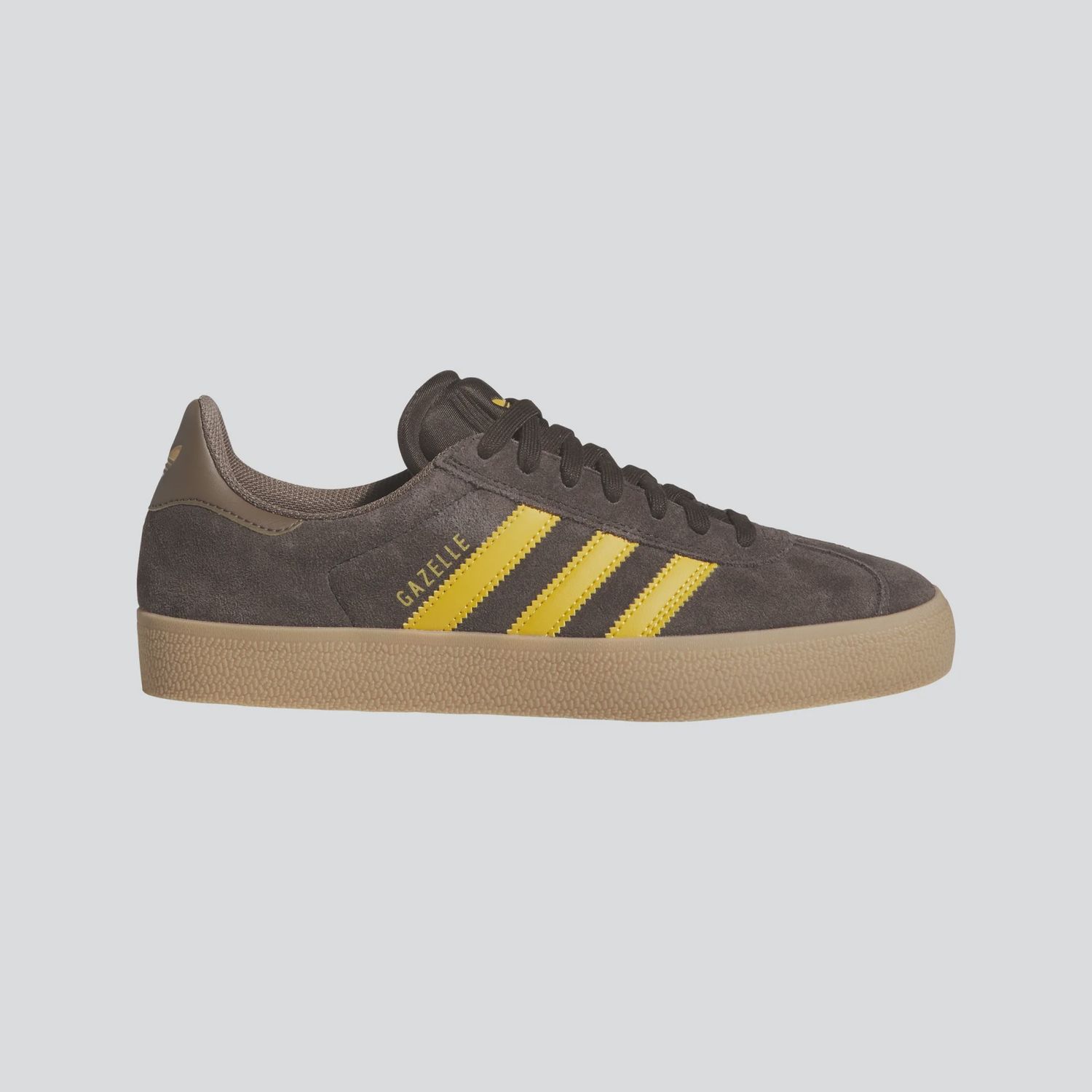 ADIDAS UNISEX GAZELLE ADV  SHOE -  DARK BROWN/YELLOW/EARTH