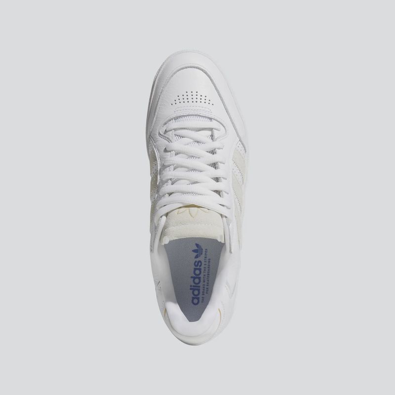 ADIDAS MENS TYSHAWN LOW SHOE - WHITE/WHITE/GOLDMETALLIC