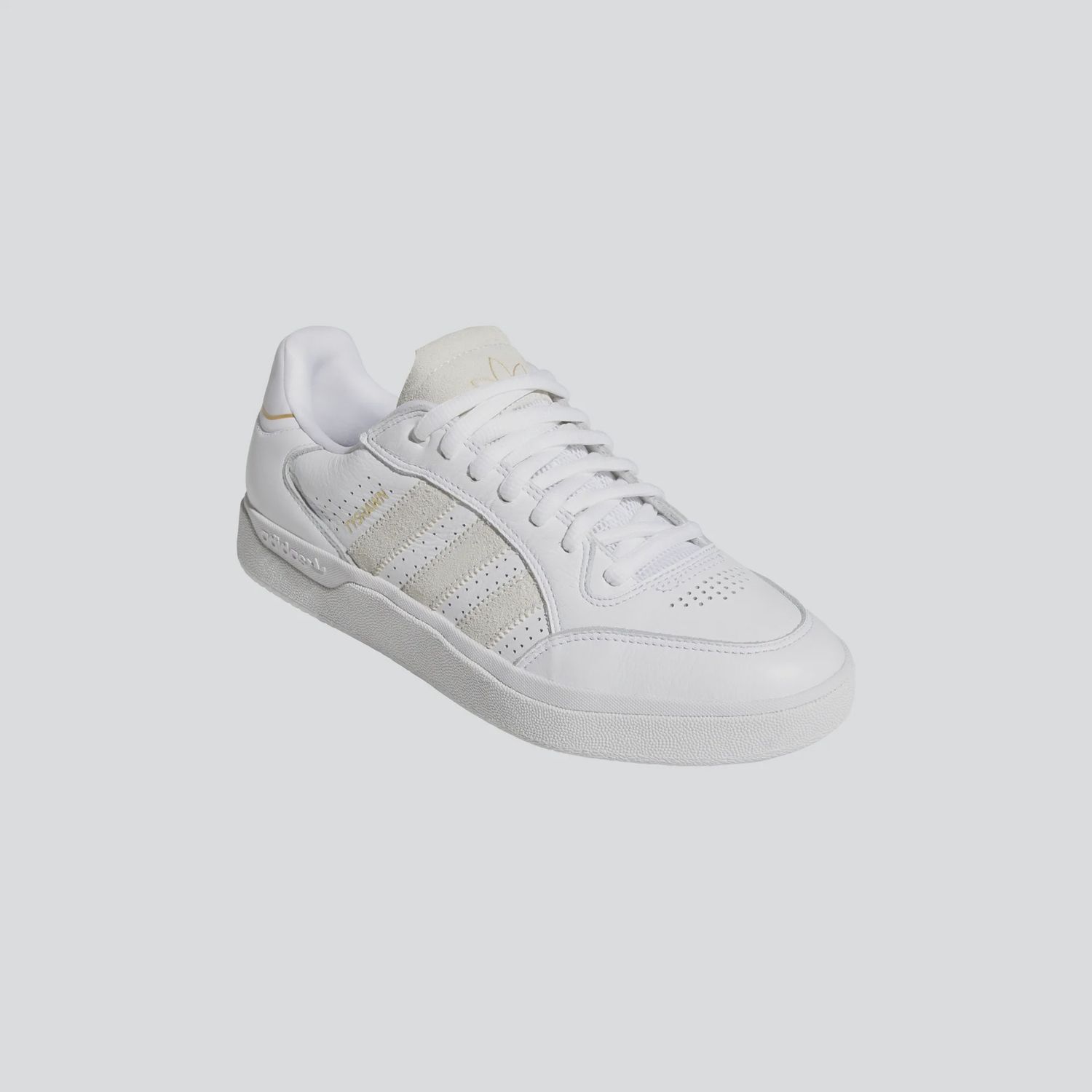 ADIDAS MENS TYSHAWN LOW SHOE - WHITE/WHITE/GOLDMETALLIC