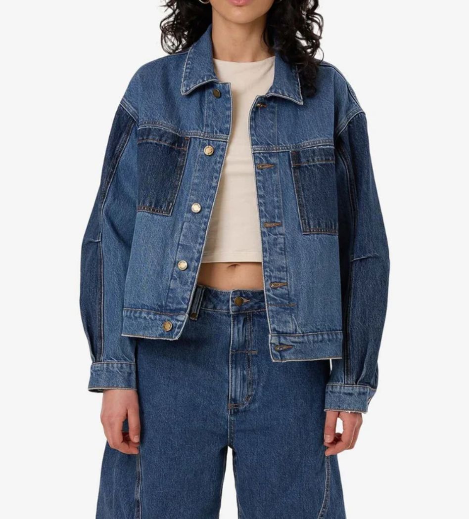 THRILLS WOMENS BAILEY JACKET - TWO TONE BLUE
