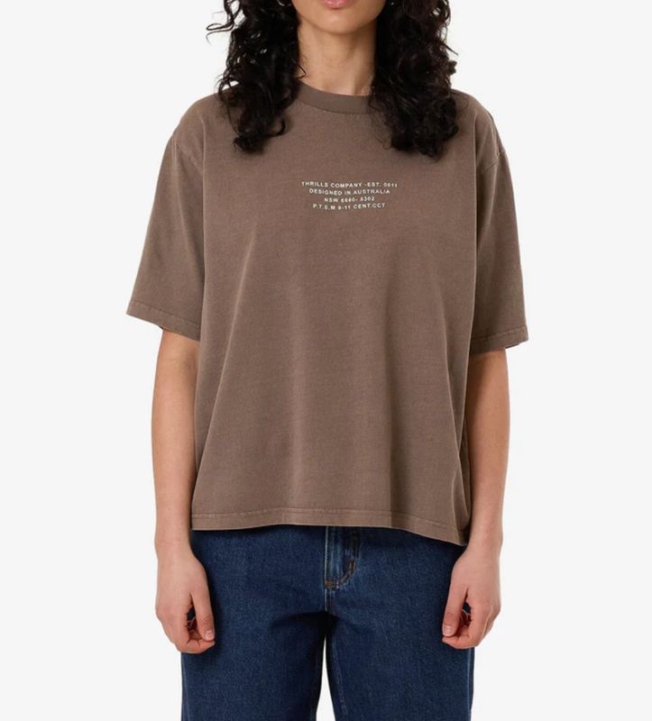 THRILLS LADIES NEW ISSUE SQUARE SS TEE - FUNGI