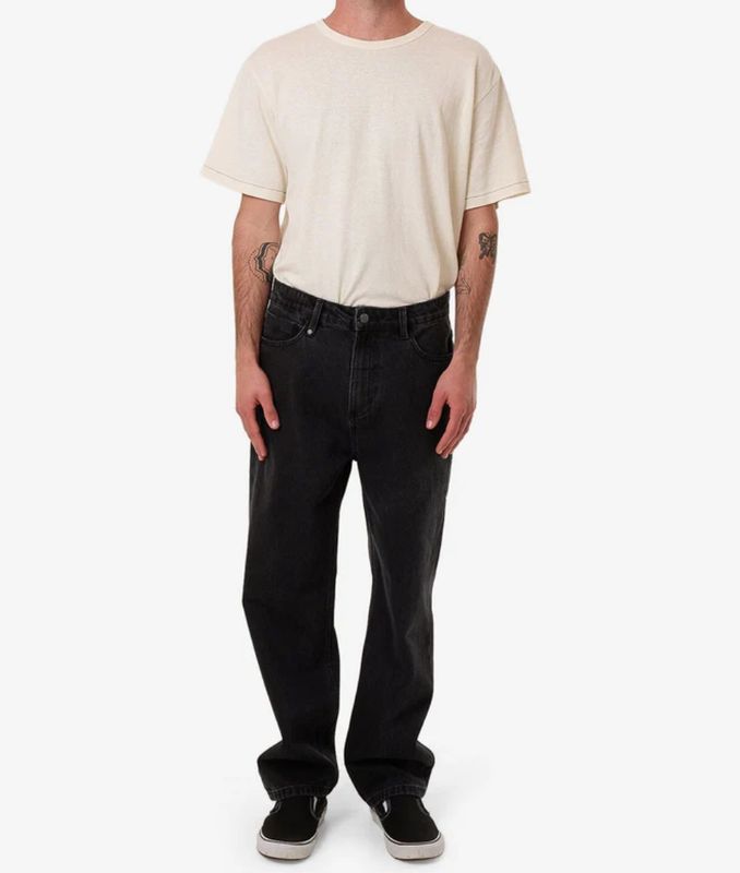 THRILLS MENS SLACKER DENIM JEAN - COAL