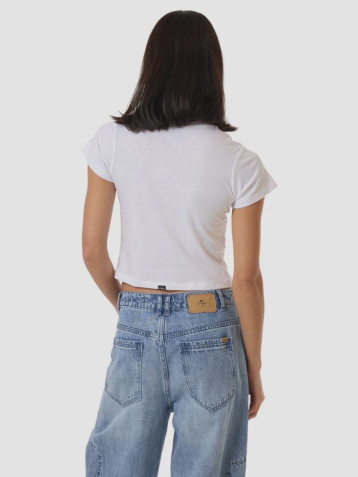 THRILLS LADIES GROWING TOGETHER MINI S/S TEE - WHITE