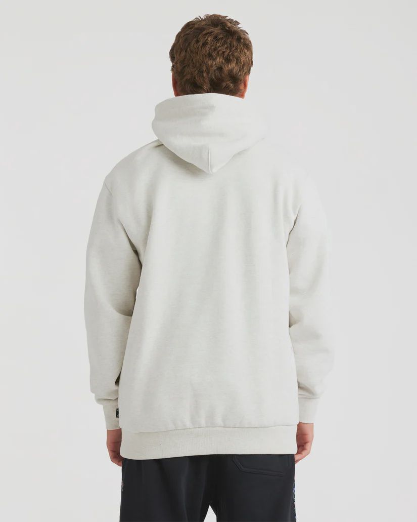 BILLABONG MENS OCCY RAGING BULL POP HOODIE - LIGHT GREY HEATHER