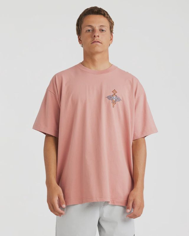 BILLABONG MENS OCCY OG SS TEE - DUSTY ROSE