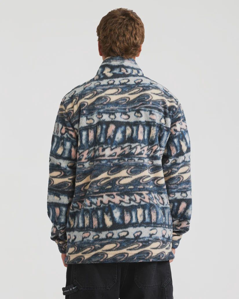 BILLABONG MENS OCCY HERITAGE MOCK NECK PULLOVER - MULTI