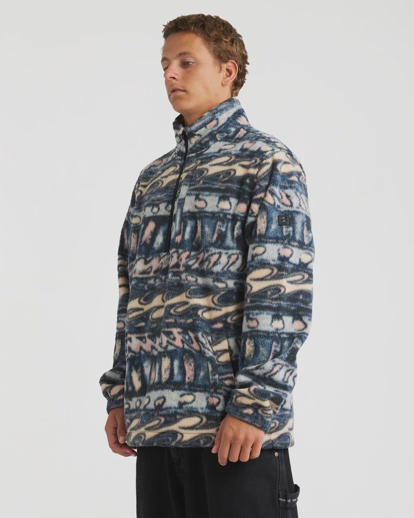BILLABONG MENS OCCY HERITAGE MOCK NECK PULLOVER - MULTI