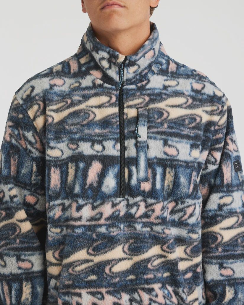 BILLABONG MENS OCCY HERITAGE MOCK NECK PULLOVER - MULTI