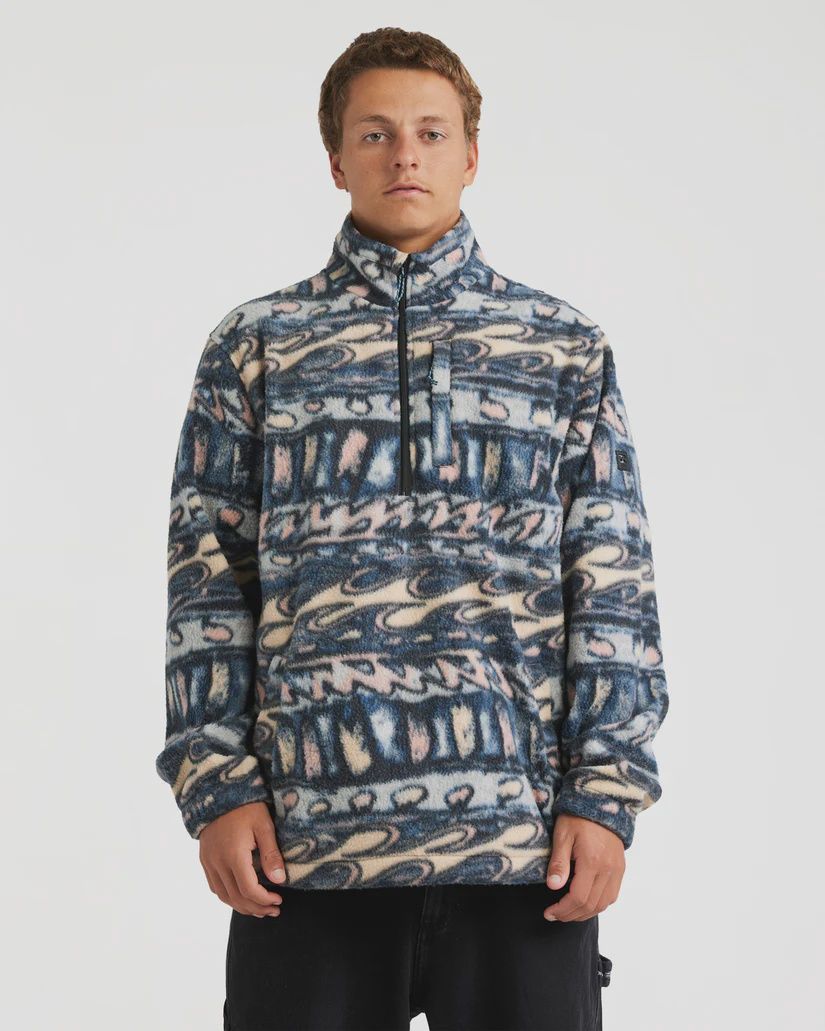BILLABONG MENS OCCY HERITAGE MOCK NECK PULLOVER - MULTI
