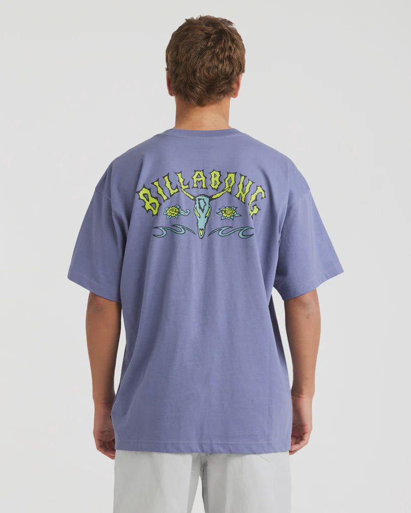 BILLABONG MENS RAGING BULL OG SS TEE - LAVENDER
