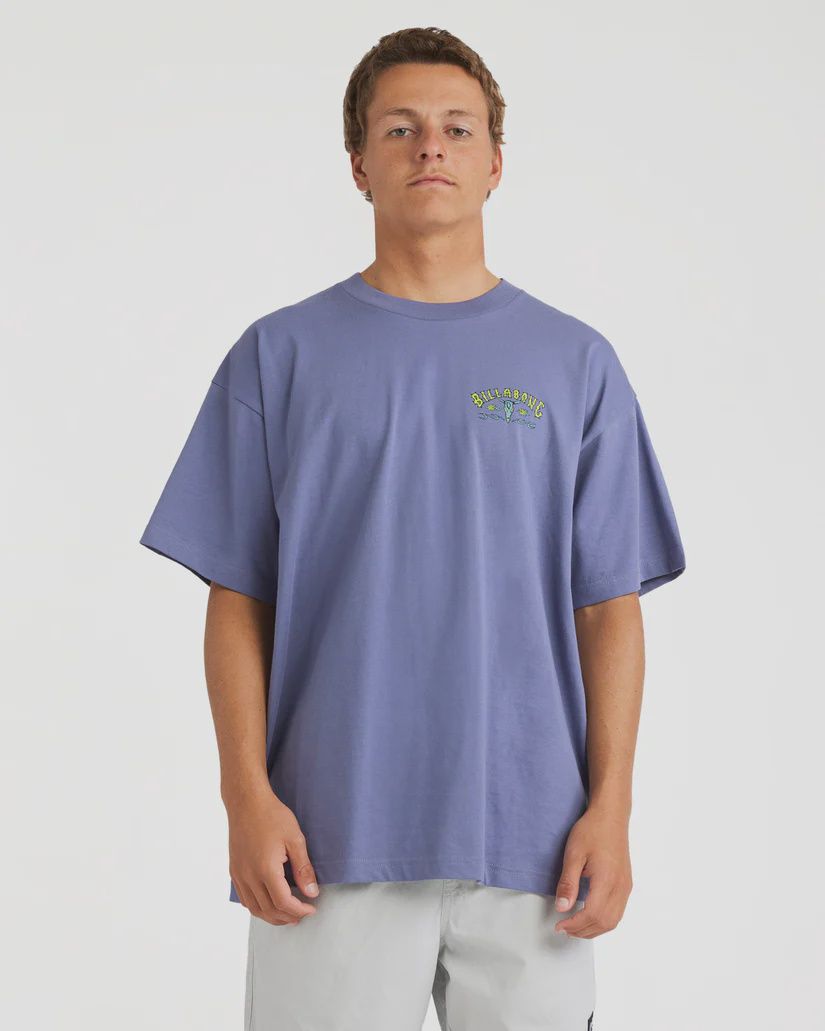 BILLABONG MENS RAGING BULL OG SS TEE - LAVENDER