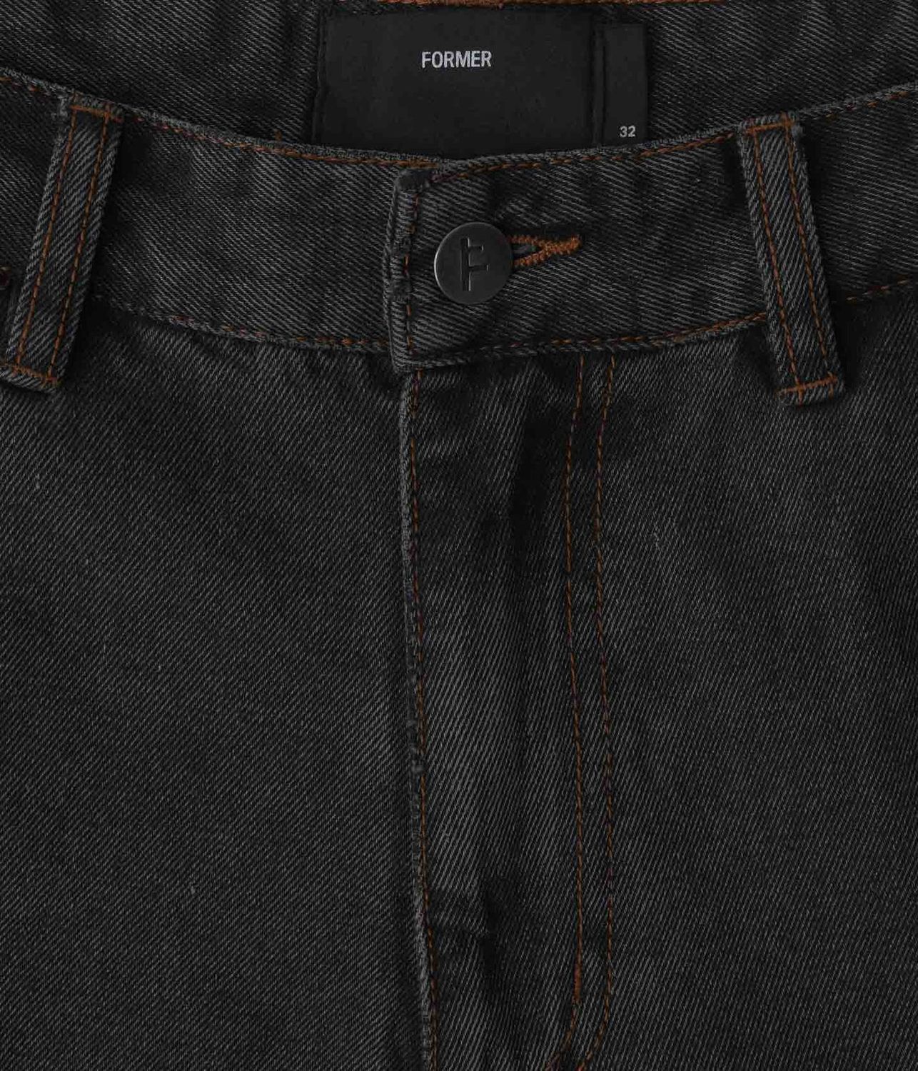 FORMER MENS VT DISTEND DENIM 20.5&quot; WALKSHORT- WASHED BLACK