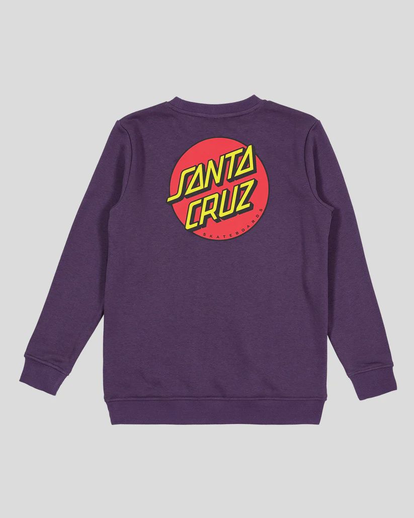 SANTA CRUZ BOYS CLASSIC DOT CHEST SWEATER - PURPLE