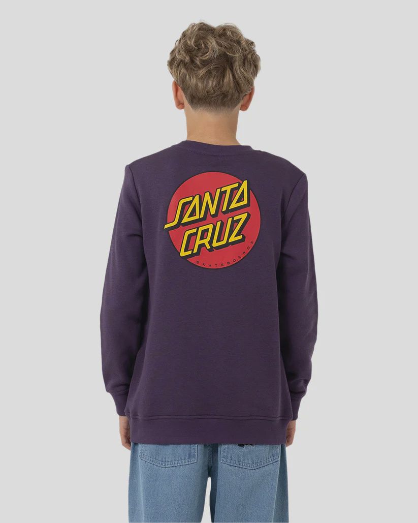 SANTA CRUZ BOYS CLASSIC DOT CHEST SWEATER - PURPLE