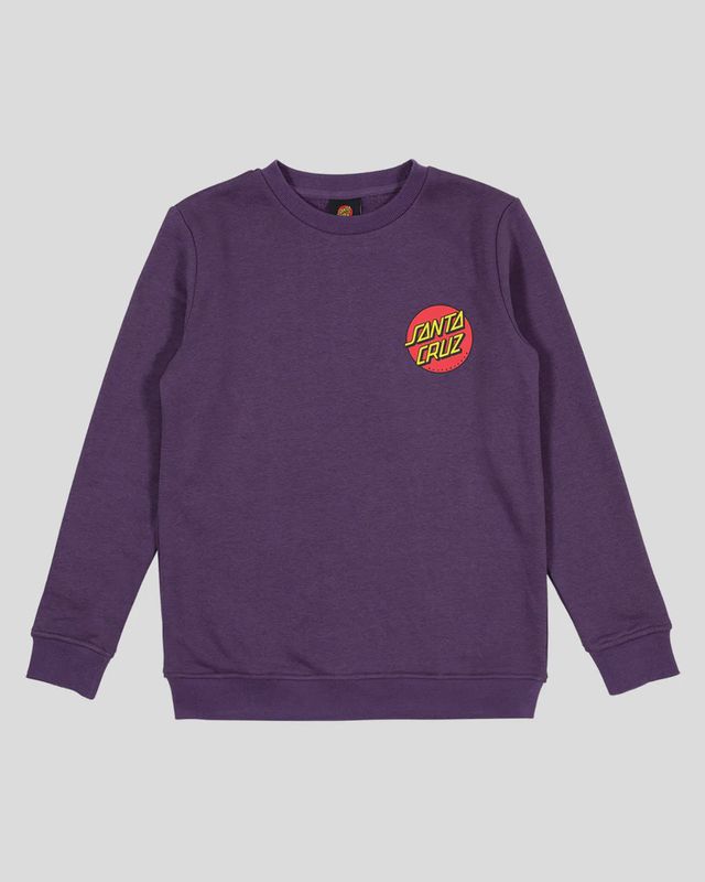 SANTA CRUZ BOYS CLASSIC DOT CHEST SWEATER - PURPLE