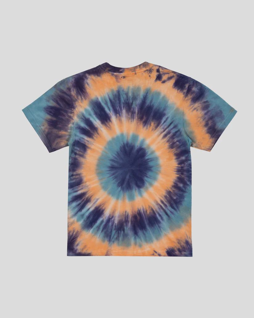 SANTA CRUZ BOYS CHECK WASTE DOT MONO FRONT SS TEE - NAVY TIE DYE