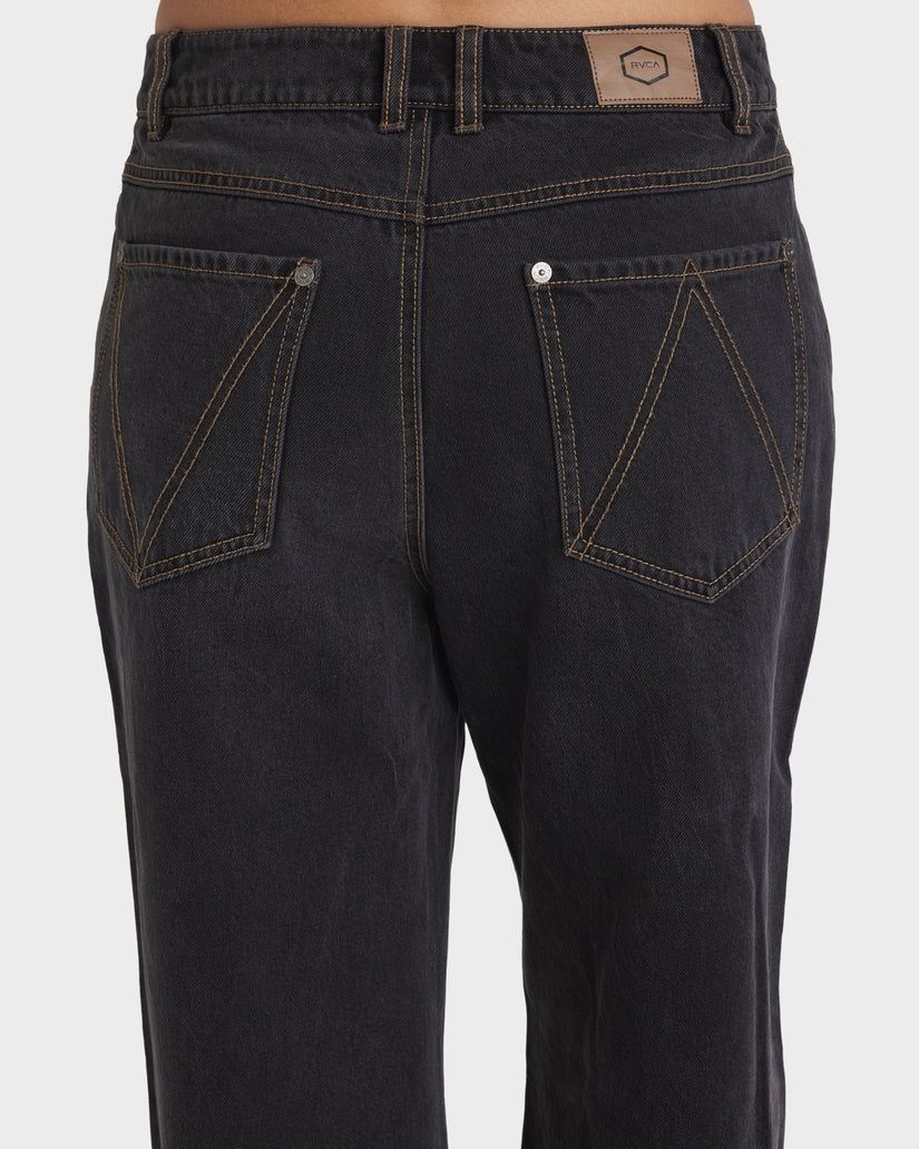 RVCA WOMENS ENCORE DENIM PANT - BLACK